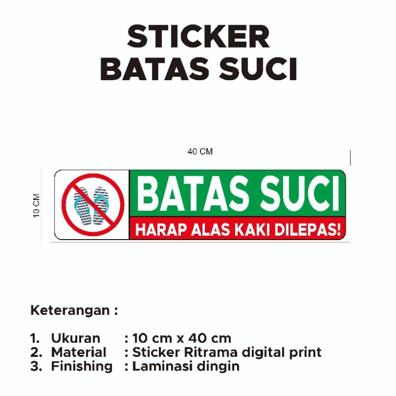 

Stiker Batas Sticker Baras Suci