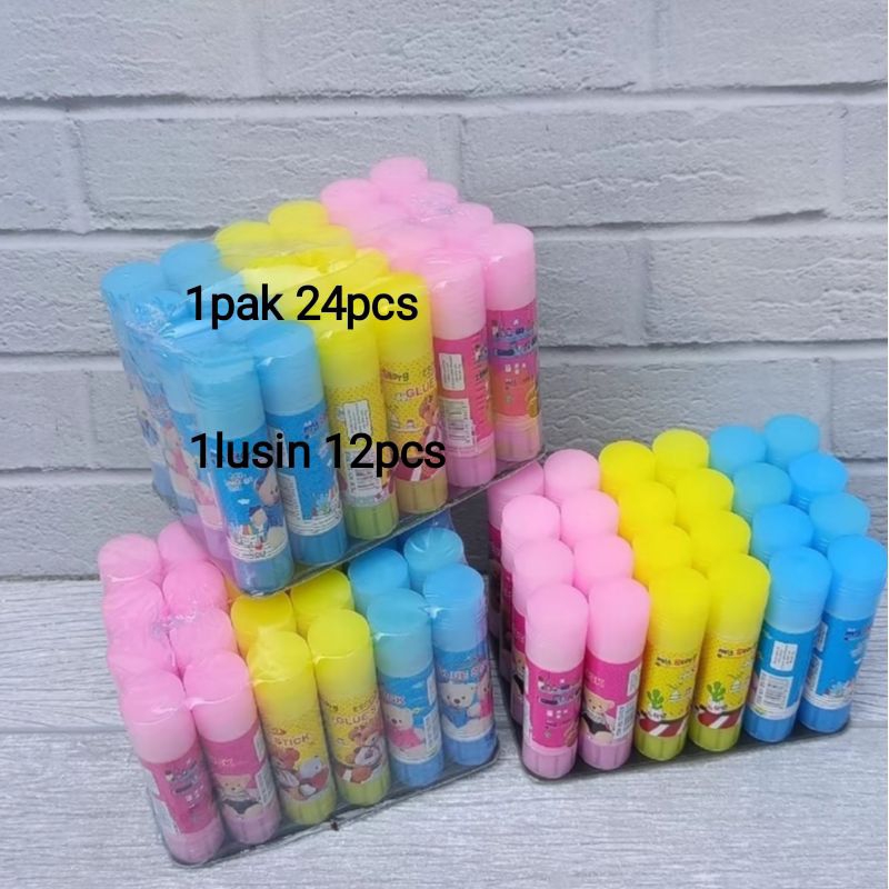 

promo 24pcs lem glue stik fancy karakter
