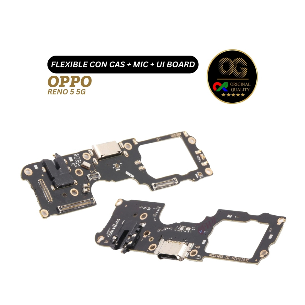 FLEXIBLE OPPO RENO 5 5G CONECTOR CAS + MIC + UI BOARD