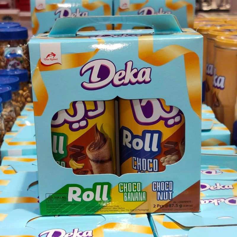 

Deka Wafer Roll Kaleng isi 2 / kue parsel / paket / pack gift lebaran / snack enak / cemilan manis