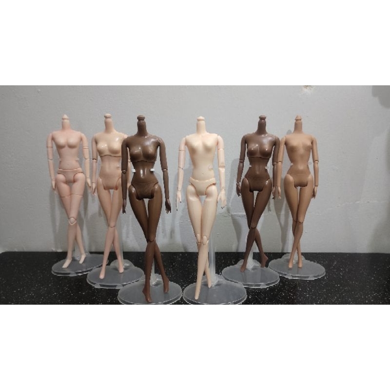 body/badan boneka barbie 30cm china - skin white