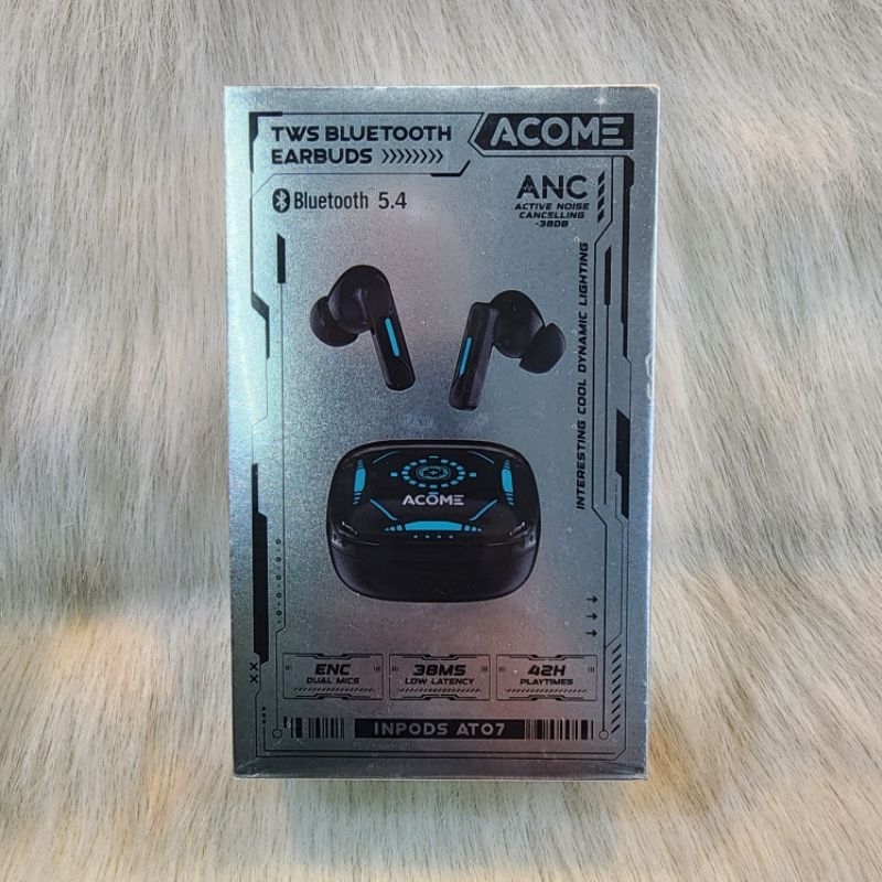 Headset TWS Bluetooth Acome ANC Dual Mic AT07