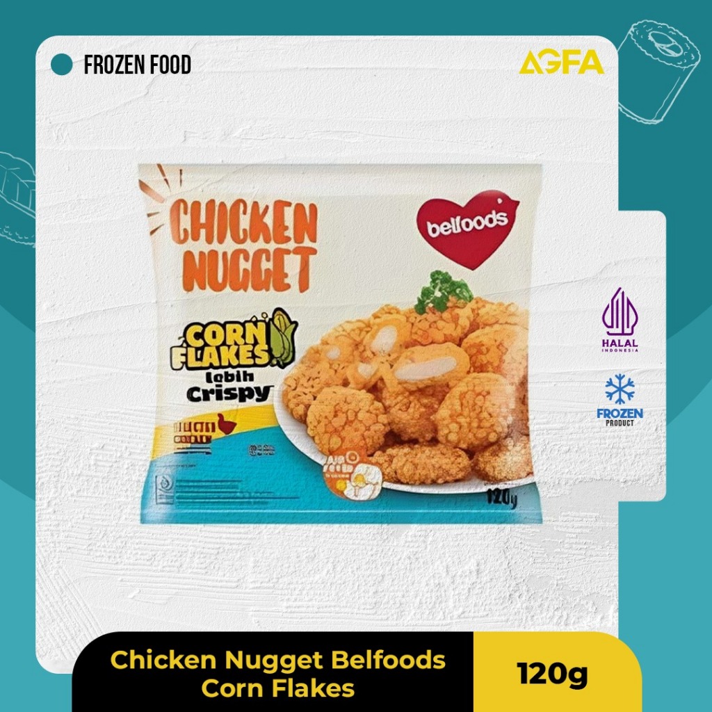 

BELFOOD CHICKEN NUGGET CORNFLAKES 120GR / NUGGET CRISPY / JUAL NUGGET SIDOARJO