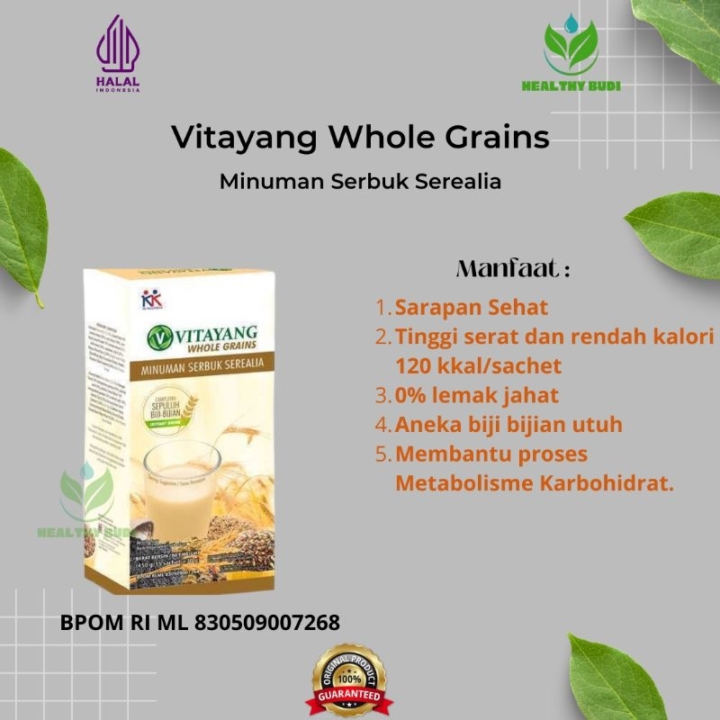 

Vitayang Whole Grains Sereal Efektif Untuk Menurunkan Diabetes 1 Box isi 15 Sachet