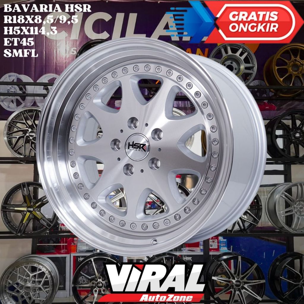 Velg Mobil Ring 18 HSR BAVARIA R18 UNTUK CAMRY , ACCORD , MAZDA3 , CIVIC