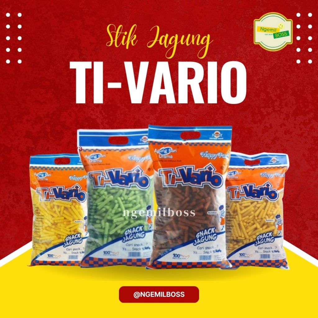 

grosir snack murah STIK JAGUNG 5 PILIHAN RASA TI VARIO
