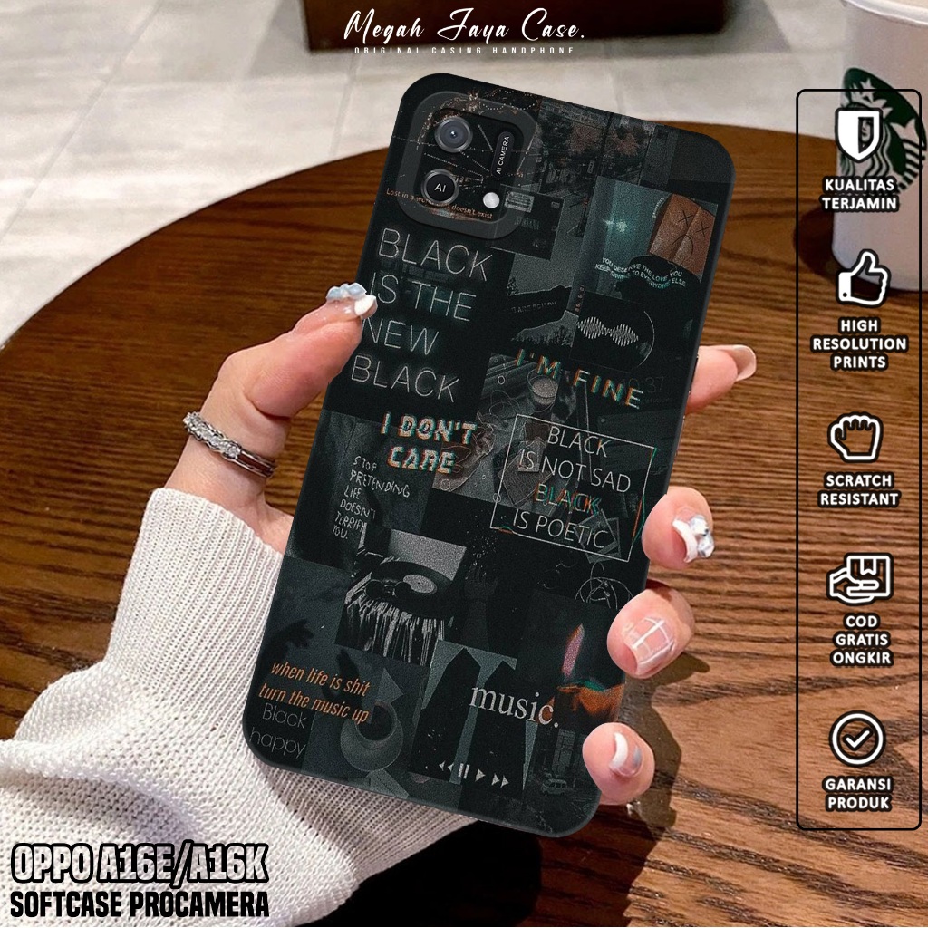 Softcase OPPO A16E / OPPO A16K - Case Hp OPPO A16E / OPPO A16K Motif AESTH - Silikon Hp OPPO A16E - 