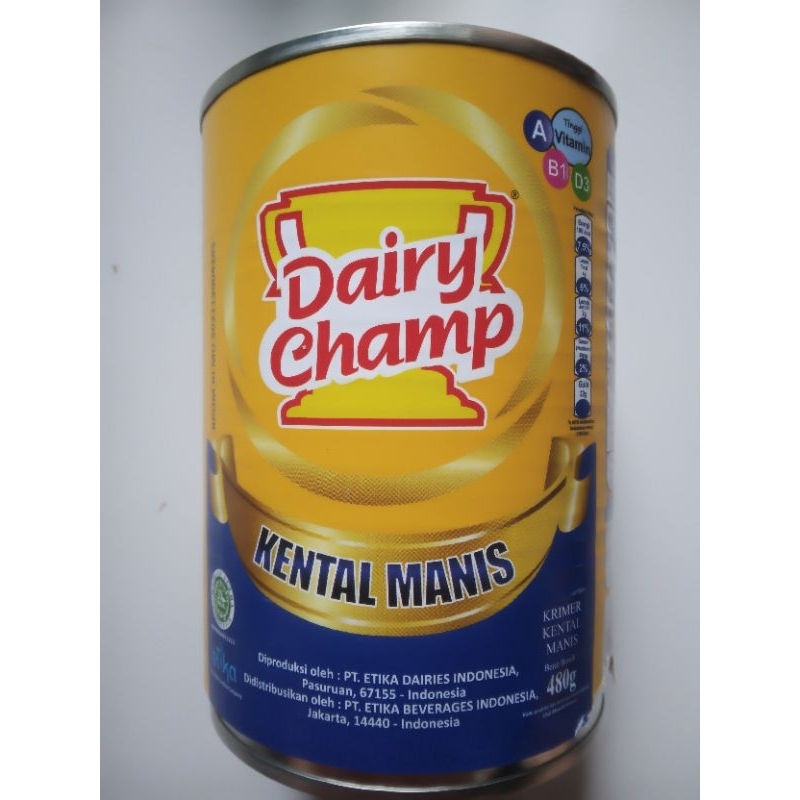 

Susu Kental Manie Dairy Champ Kemasan Kaleng 480 Gram