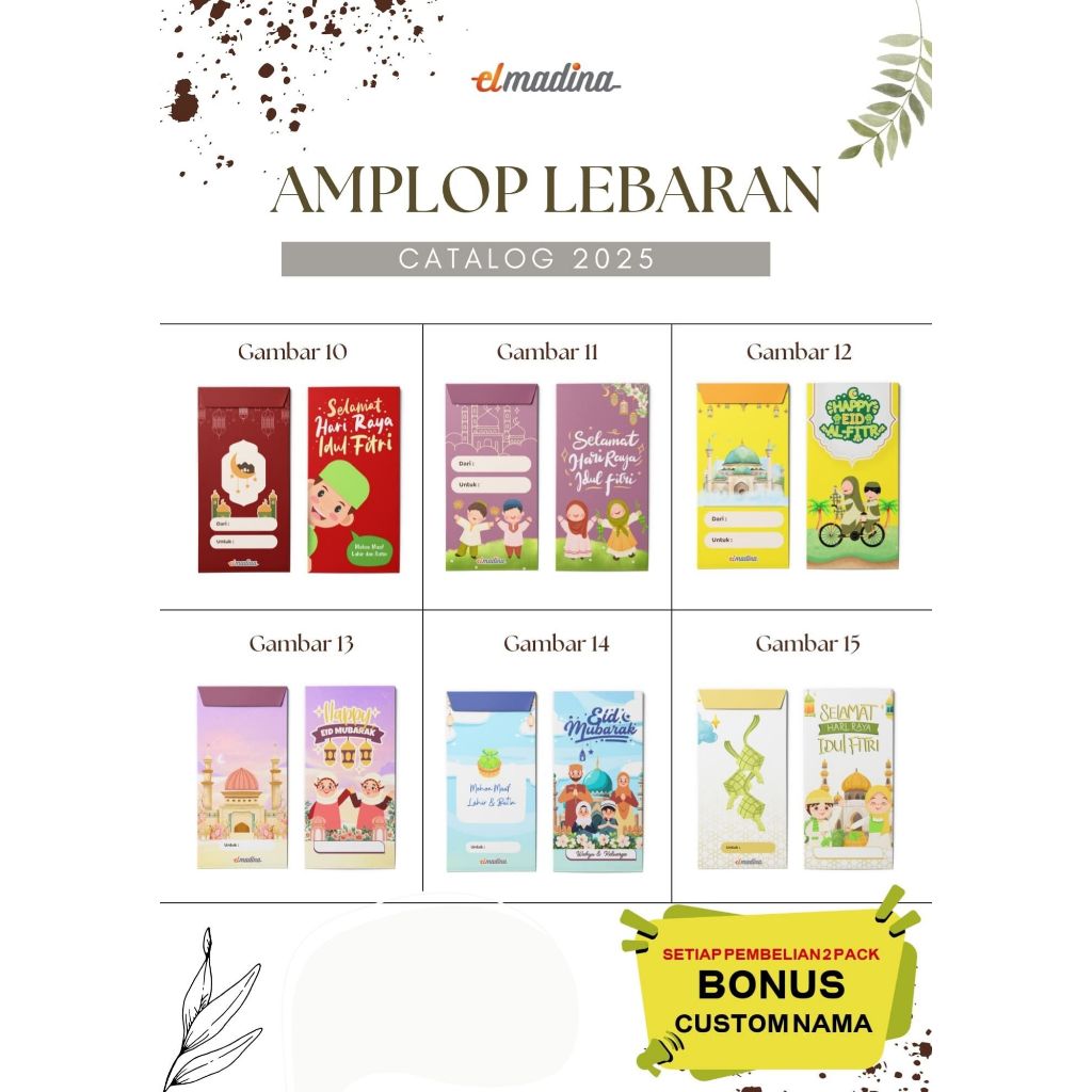

Amplop Lebaran Murah - SATU PACK ISI 10,PEMBELIAN LEBIH DARI SATU BISA CUSTOM NAMA