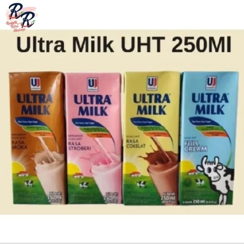 

ULTRA MILK SUSU UHT ALL VARIAN 250ML 1 DUS ISI 24 PCS