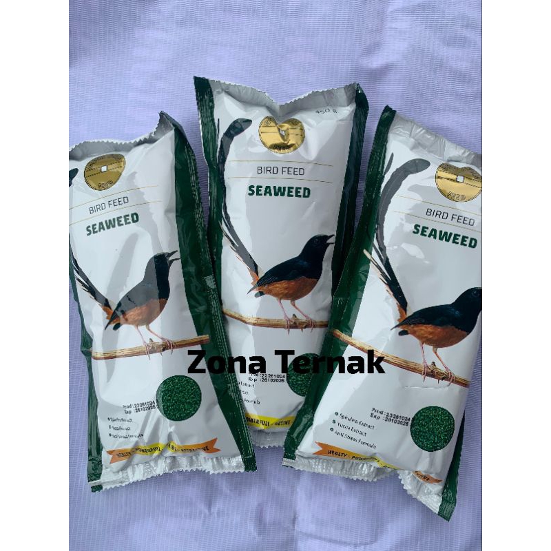 Pakan burung gold coin hijau seaweed/atau rumput laut 450 gram