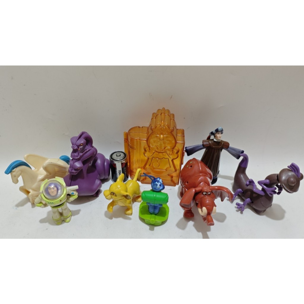 Set vintage happy meals mcd hercules hydra pegasus toy story buzz lightyear tarzan tantor elephant m