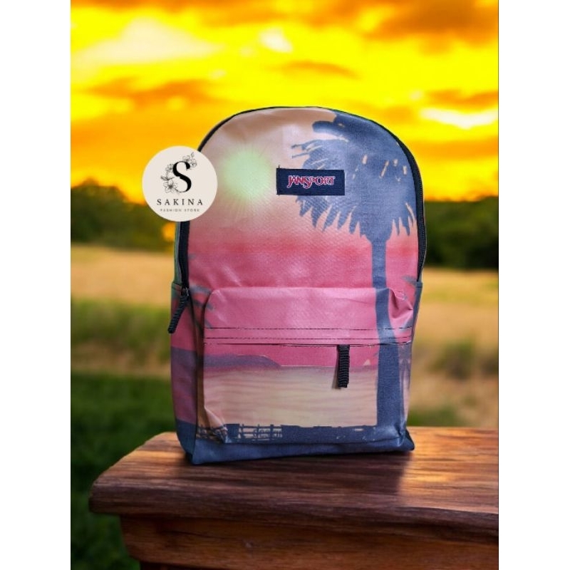 Tas jansport motif sunset/ tas ransel/ tas sekolah/ tas backpack/ tas travel/ tas anak laki-laki/ ta