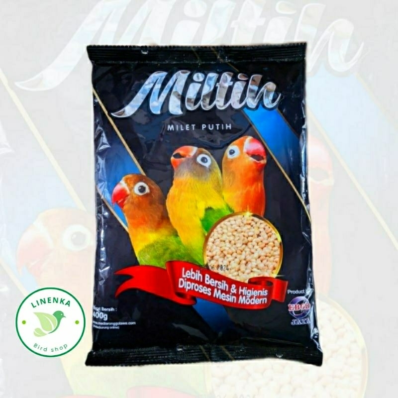 MILTIH PAKAN BURUNG LOVEBIRD 400GR MILET PUTIH TERBAIK