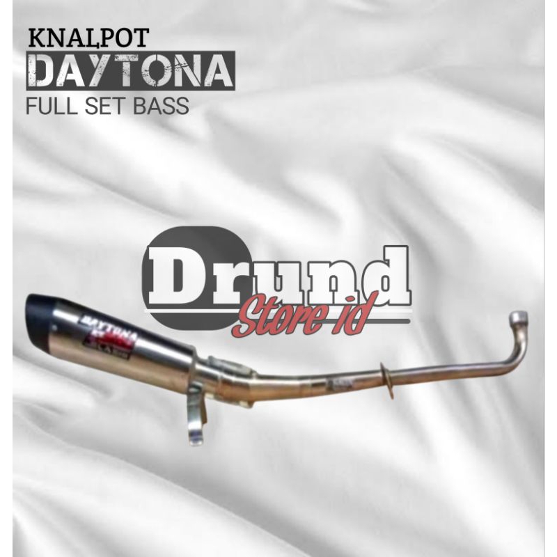 KNALPOT RACING DAYTONA ADEM FULL BASS, MOTOR SUPRA, SUPRA X 125, KARISMA, VEGA, JUPITER, DLL