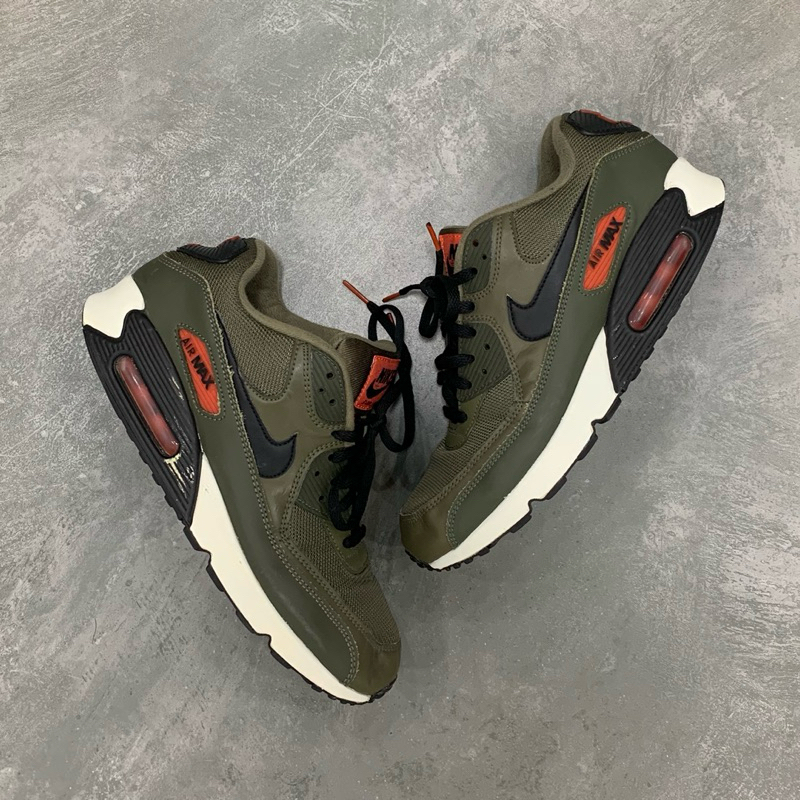Nike Air Max 90 Medium Olive Black Team Orange