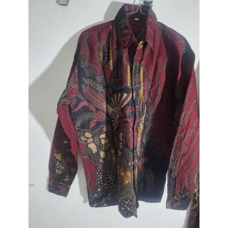 BAJU BATIK COUPLE MAROON