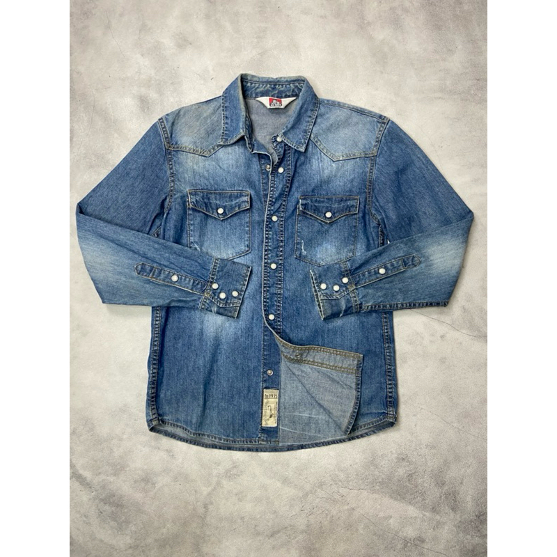 Vintage 90s Ben Davis Work Wear Denim Shirts