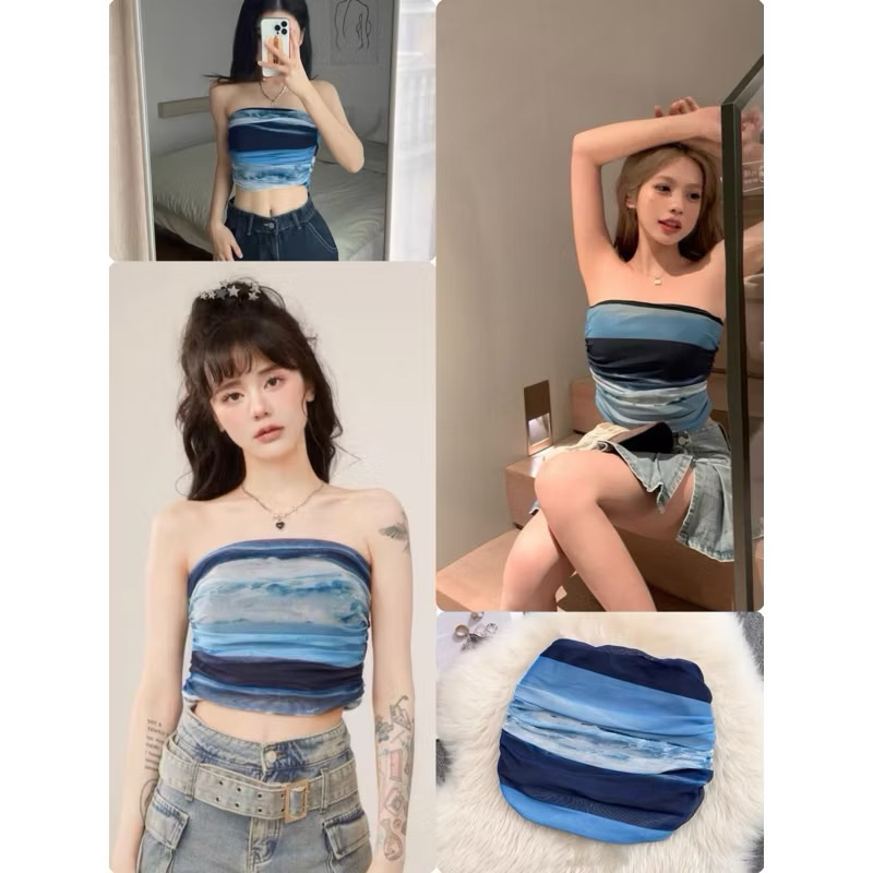 Kemben Cup Bra Top Style Korean - Tanktop Cup Bra Tanpa Tali - Atasan Crop Top (T380)