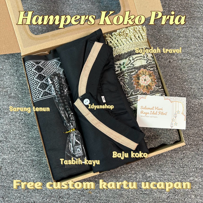 

(FREE PAPERBAG) HAMPERS BAJU KOKO PRIA / HAMPERS COWOK [KDP079] HAMPERS IDUL FITRI / HAMPERS RAMADHAN / KOKO SARUNG FREE TASBIH / KADO WEDDING