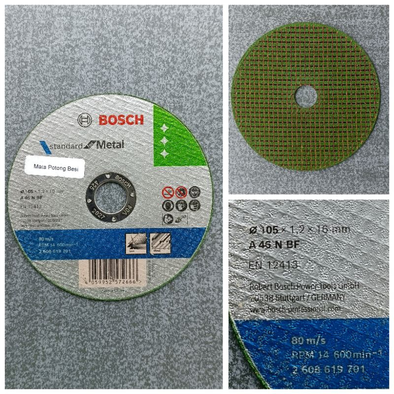 Bosch Mata Gerinda Potong Besi Cutting Disc 4" Inch