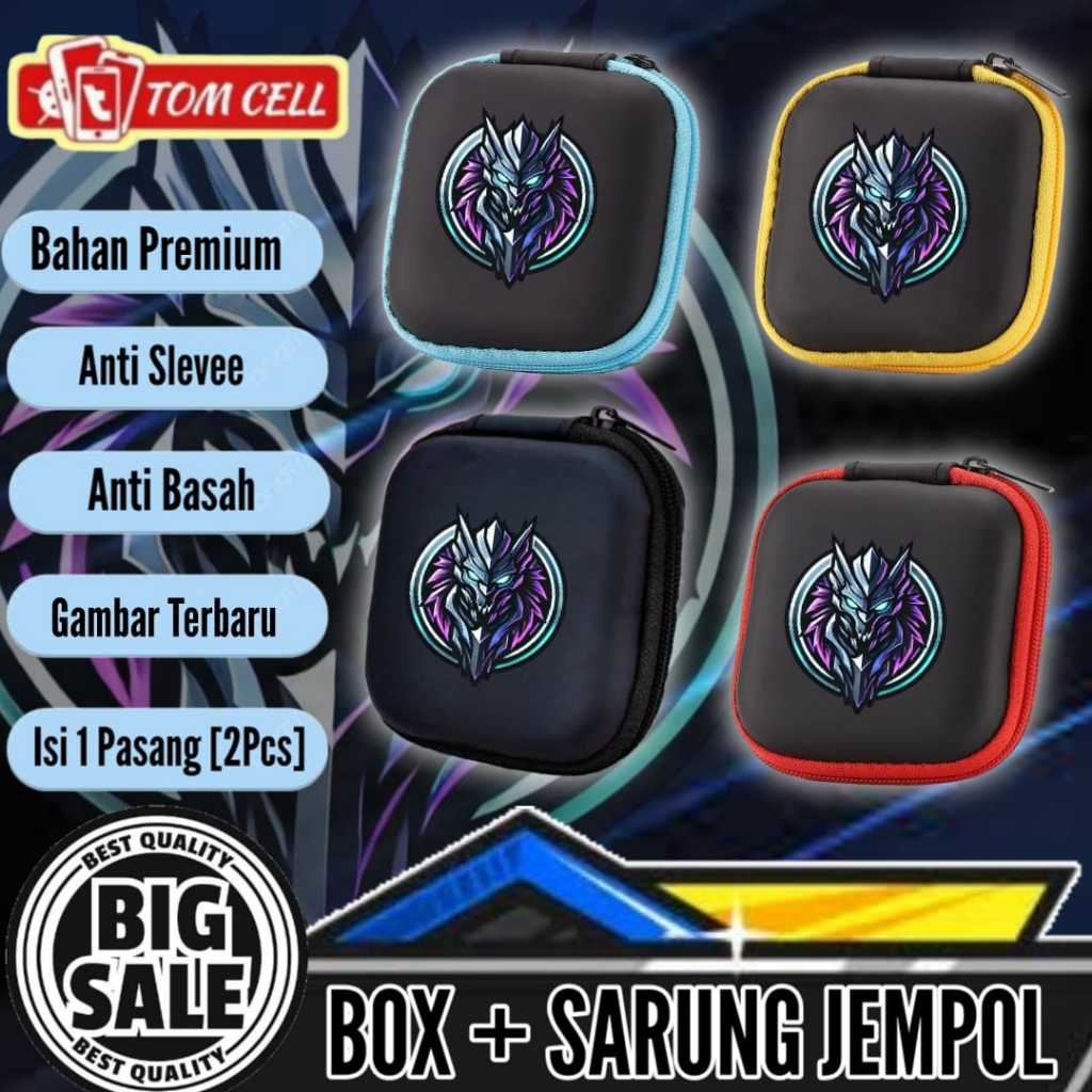 PAKET TERMURAH Sarung Jempol Jari Gaming + Box Sarung Jempol Game Mobile Legend Free Fire Pubg Apk K