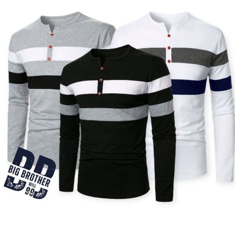 KODE A4Z KAOS KANCING PRIA  KAOS KANCING LENGAN PANJANG  KANCING PAKET 3 POTONG  KAOS KANCING PANJAN