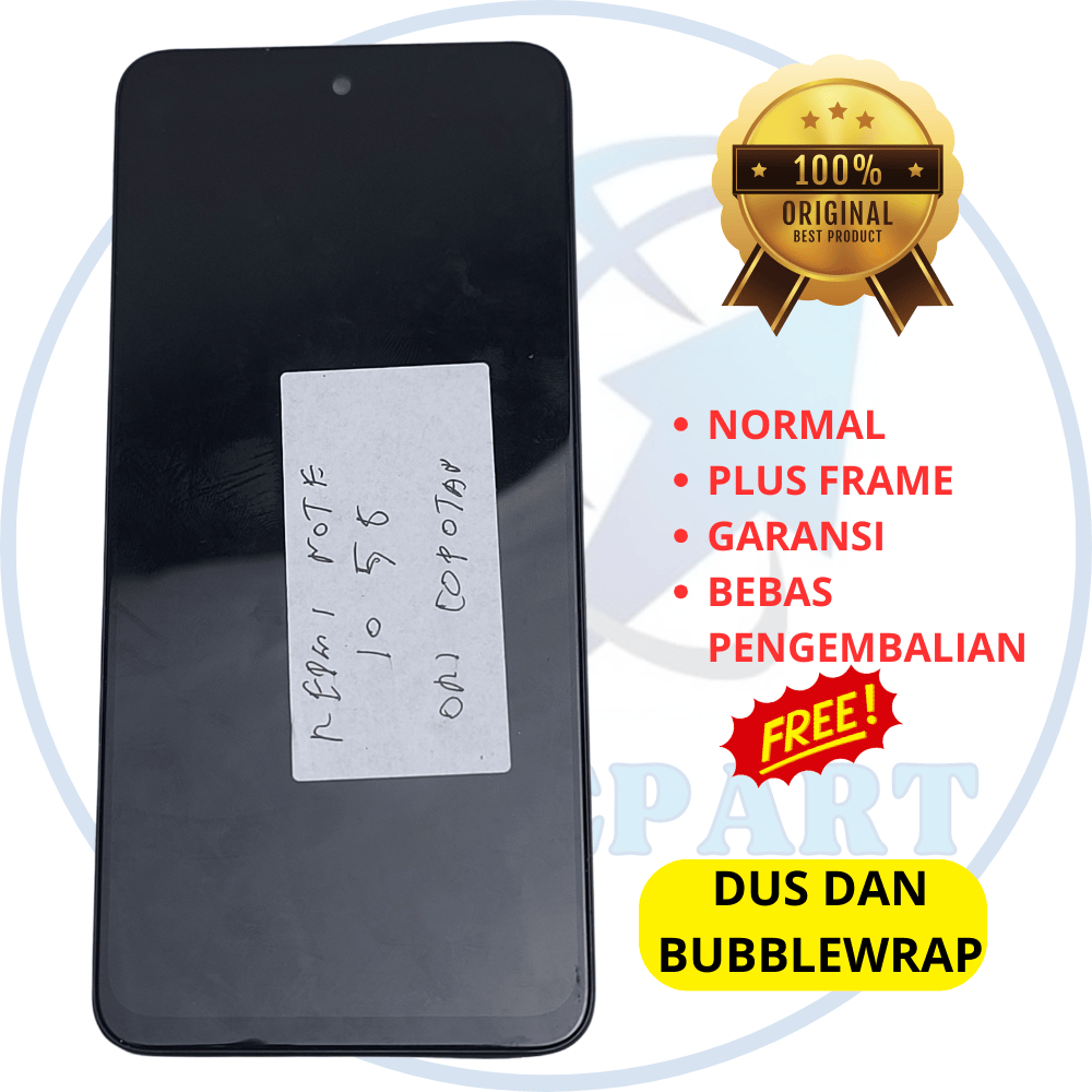 lcd hp xiaomi redmi note 10 5g - asli original copotan cabutan bawaan