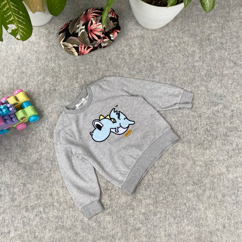 crewneck sweater anak lucu pancoat naga abu