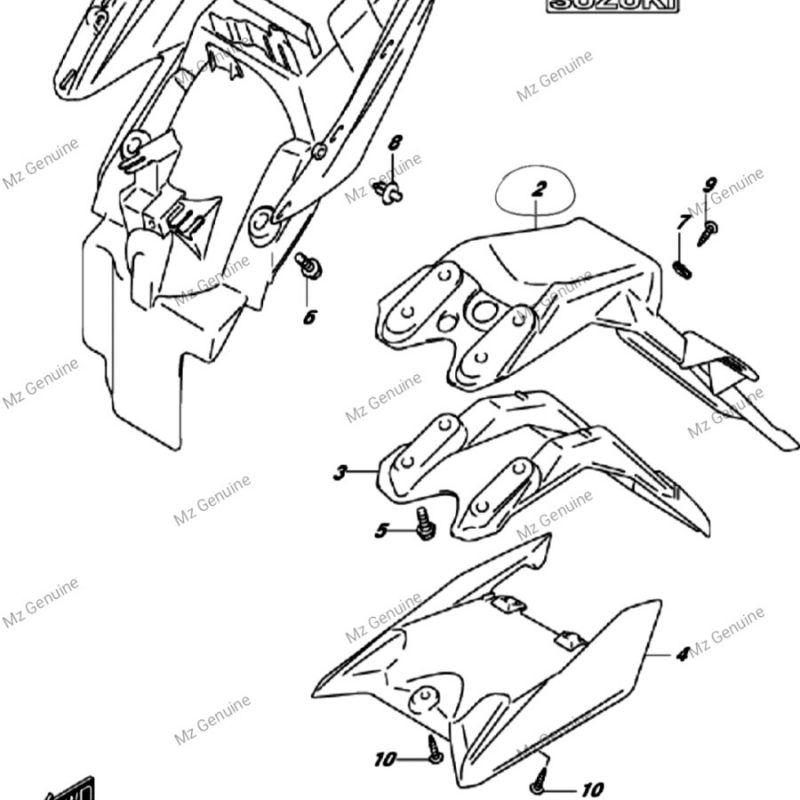 SPAKBOR SLEBOR BELAKANG LUAR OUTER SATRIA FU 150 FI INJEKSI 2016 - 2021 ASLI ORI SGP TERLARIS 63112-