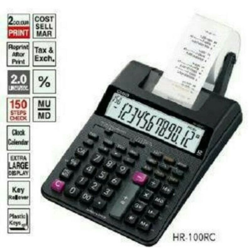 

CASIO HR 100RC Kalkulator Calculator Kasir + Tinta