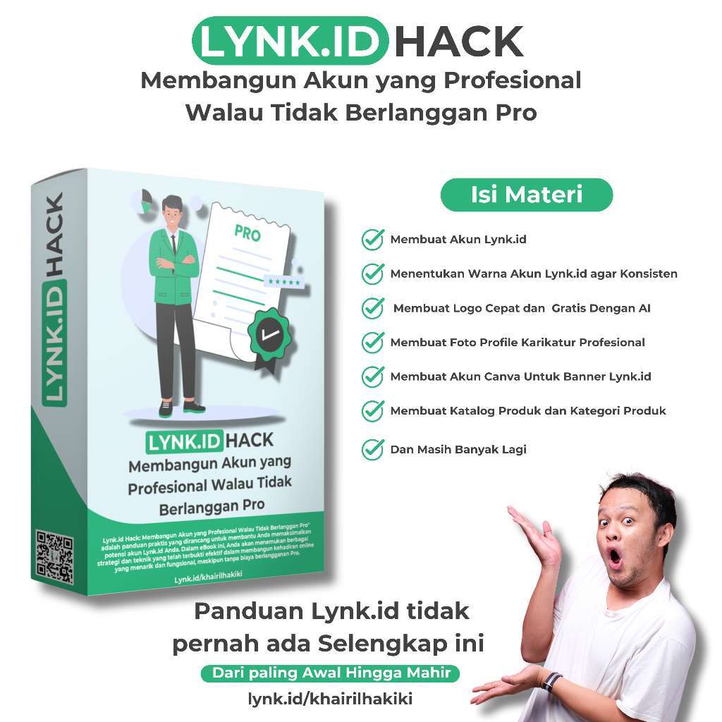 Bundle LYNKID HACK Membangun Akun yang Profesional Walau Tidak Berlanggan Pro Ebook dan E-Course