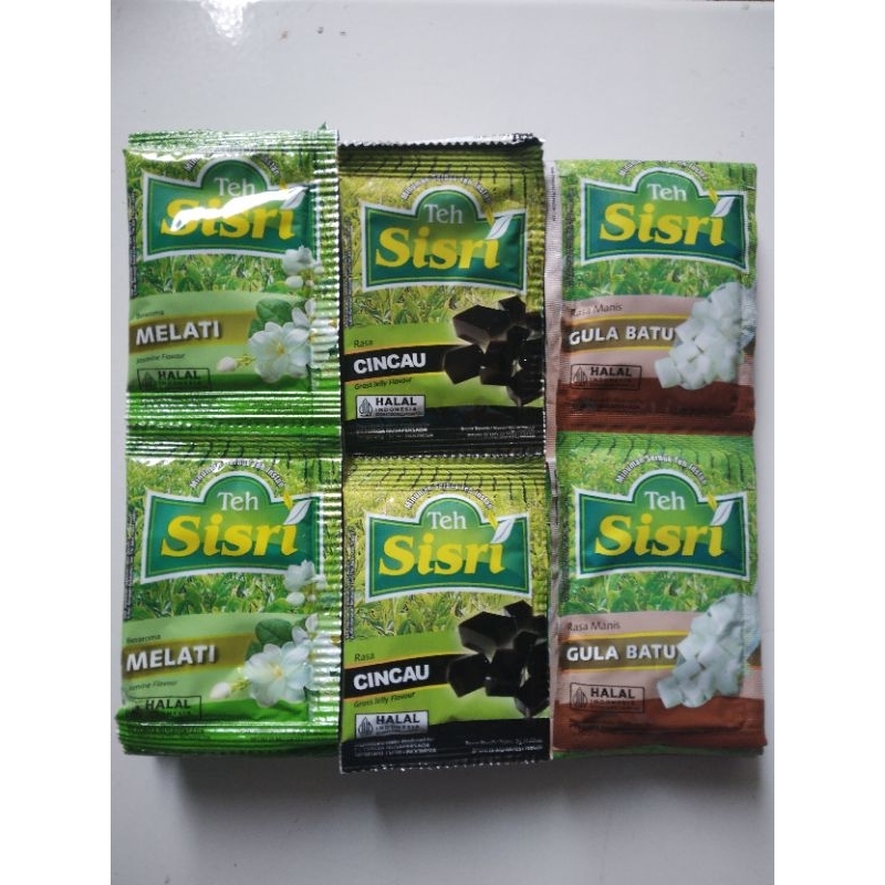 

Teh Sisri All Varian Kemasan 1 Renceng isi 10 Sachet