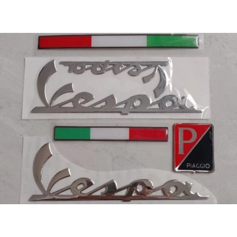 emblem tulisan vespa model original motor vespa buat motor uwinfly T3 T3S T3 pro T3super T5 smooth z