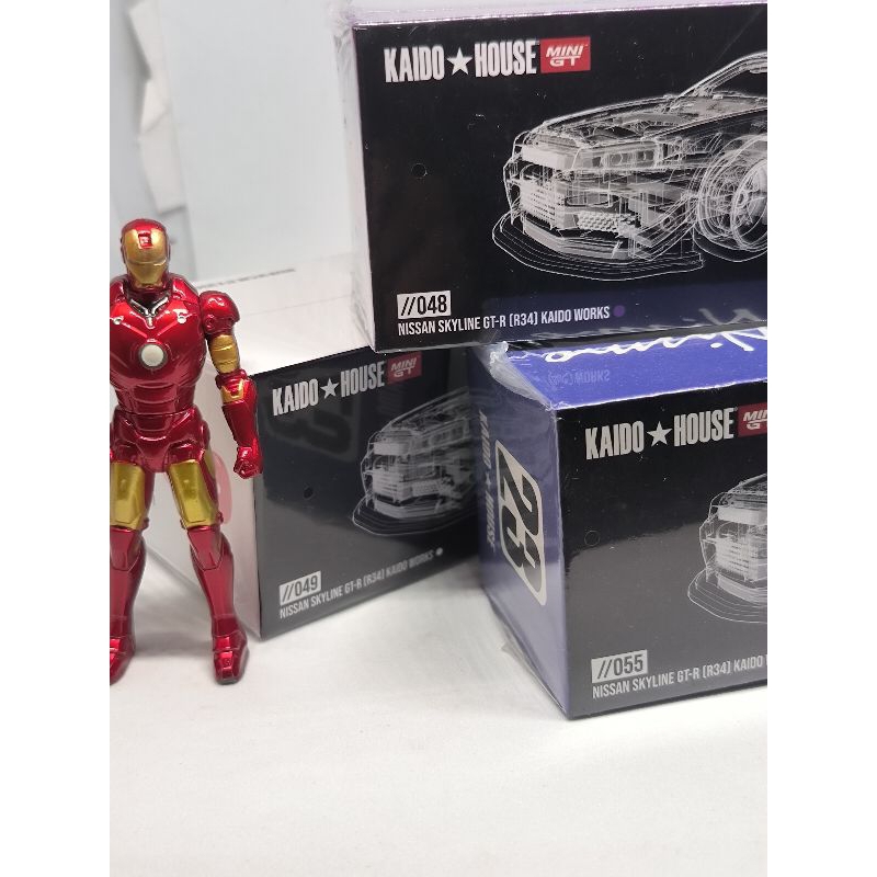Mini GT Kaido House Nissan R34 Ungu Putih Biru segel