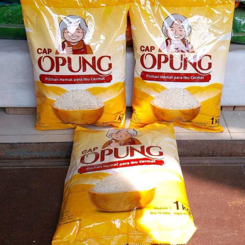 

beras cap opung 1 kg pulen bergizi murah