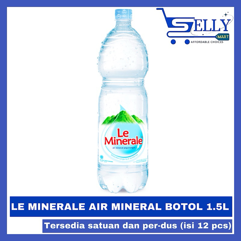 

LE MINERALE AIR MINERAL BOTOL 1.5L ISI 12 PCS (SATUAN DAN DUS)