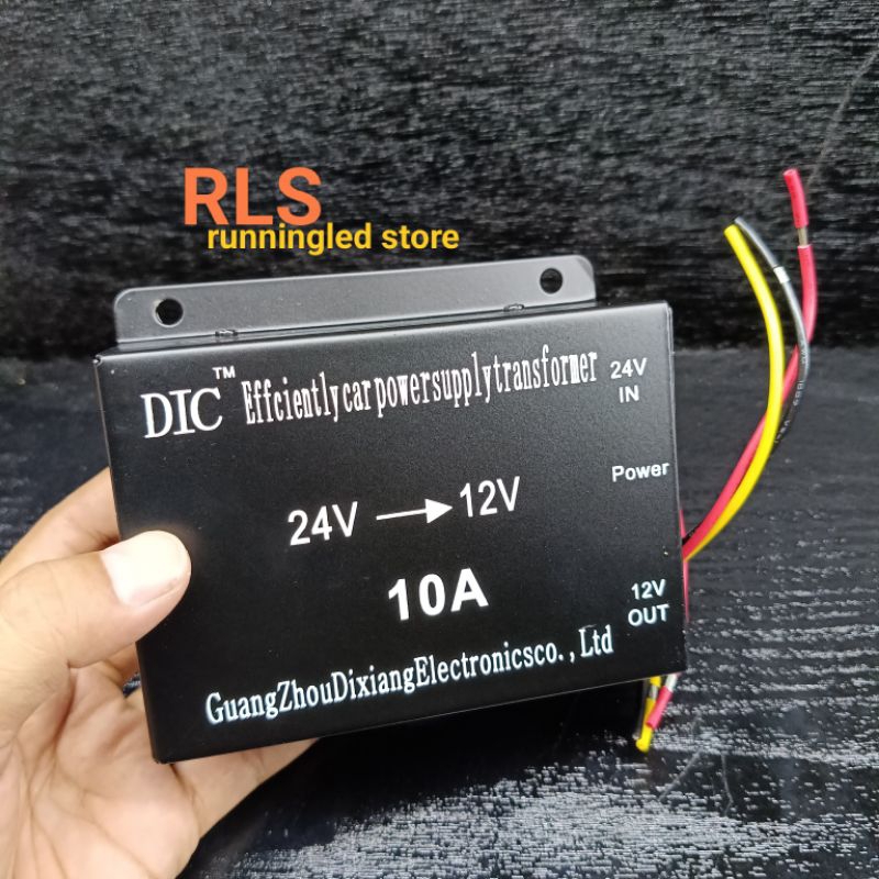 STEP DOWN DIC 10A DC 24V-12V CONVERTER DC 24V KE 12V 10A