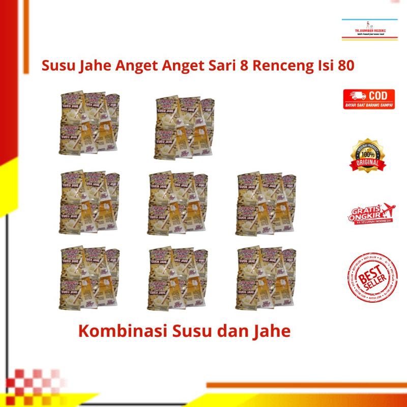 

[PAKET HEMAT ISI 8] Susu Jahe Anget Sari 8Renceng Isi 80 Sachet PROMO MURAH/ Anget Sari Susu Jahe 8 Renceng Isi 80 Sachet PROMO MURAH