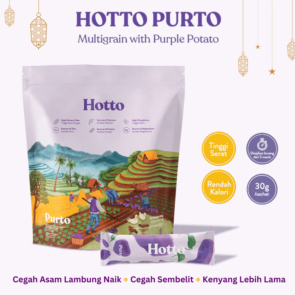 

HOTTO PURTO Superfood | Multigrain dan Ubi Ungu | Isi 3 Sachet