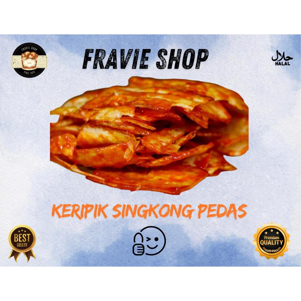 

Keripik Singkong Balado Lengket Pedas Manis Premium Quality by Fravie Snacks
