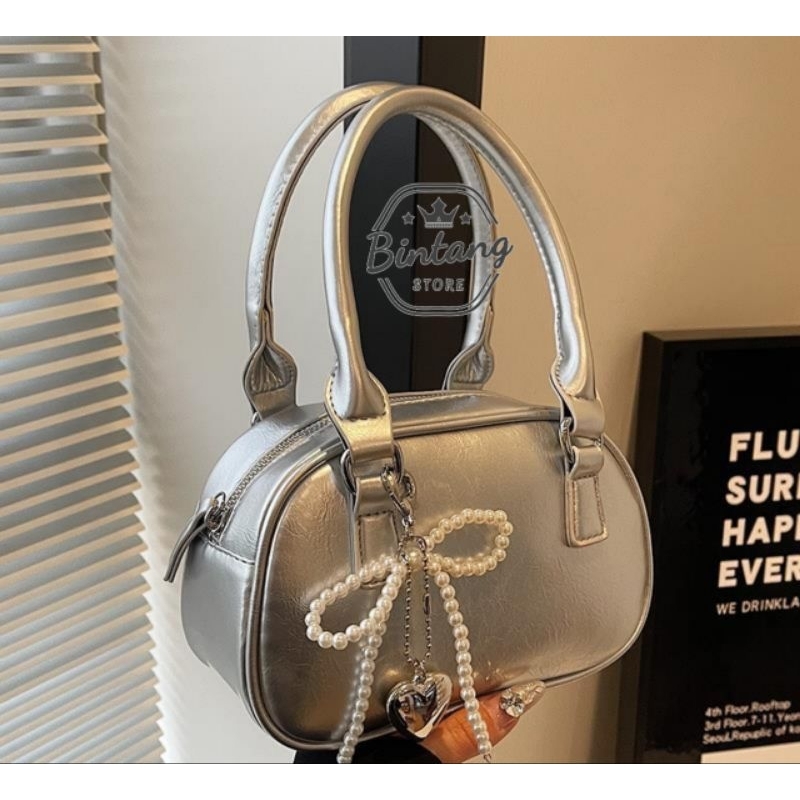 Tas  Selempang Perak Wanita Premium Tas Hp Cewek Mini Slingbag Tas Tangan Cewek Hand Bag Tas Bowling