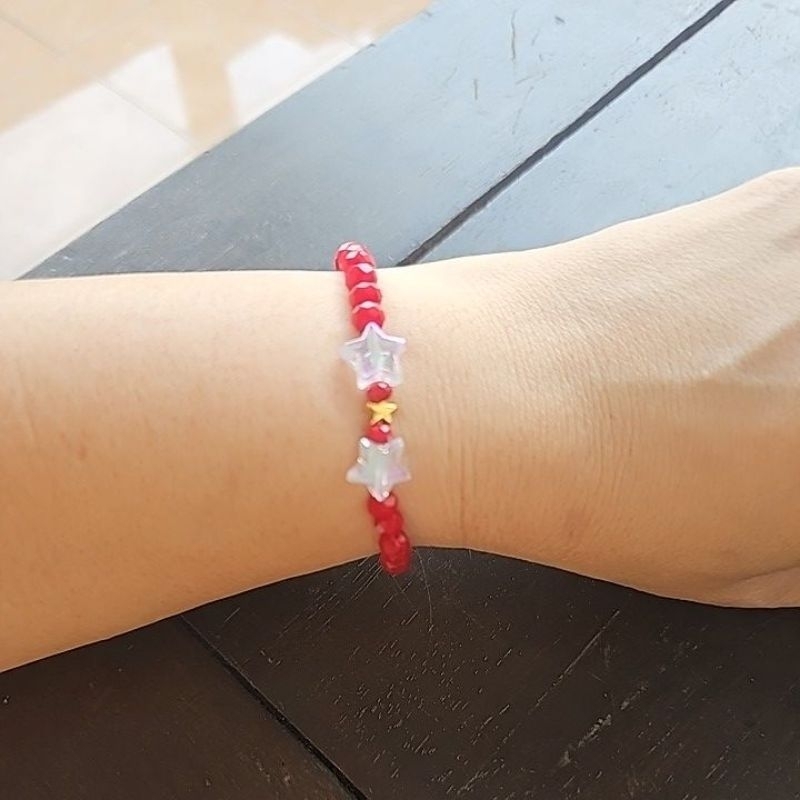 gelang manik bintang kehidupan emas 24k asli