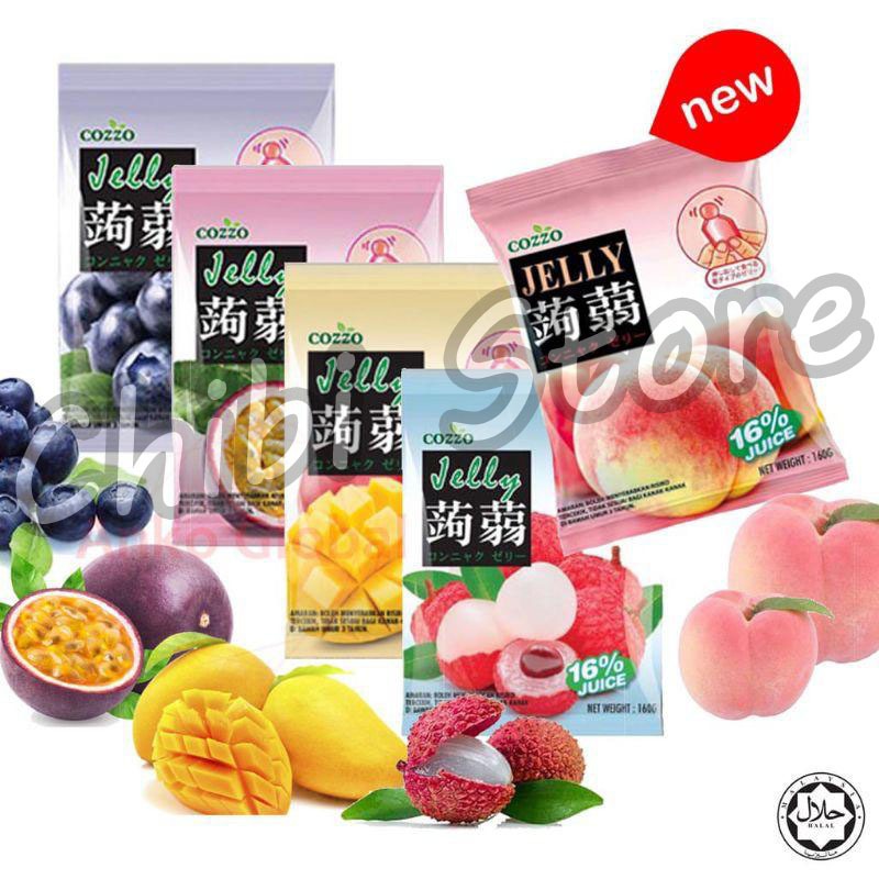 

Cozzo Zero Fat Jelly Pouch 160g 蒟蒻 Cemilan Jelly