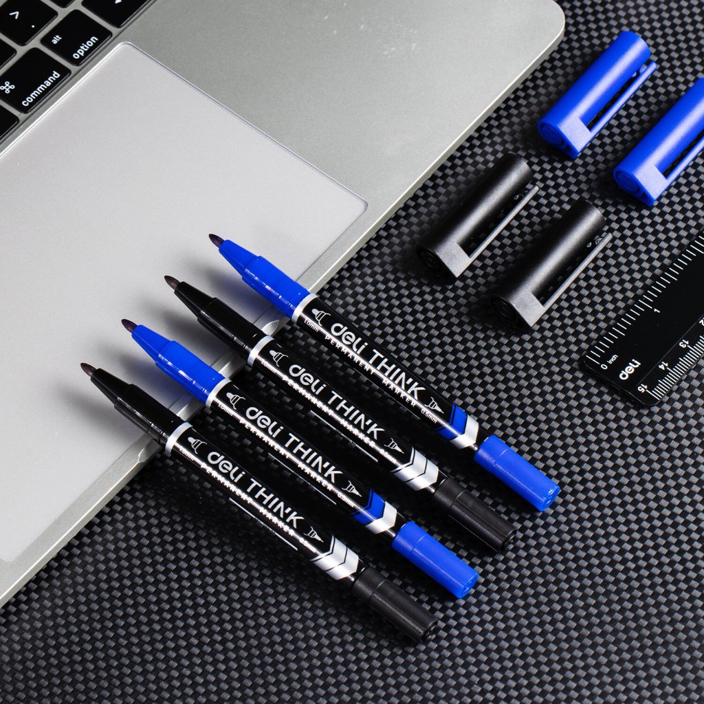 

SPIDOL PERMANEN 2 SISI DELI PERMANENT MARKER EU211 BIRU HITAM