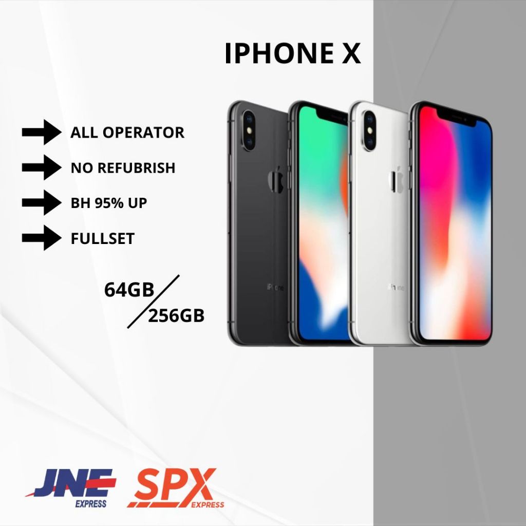 APPLE IPHONE X 64GB 256GB SECOND ORIGINAL IP X INTER HP MURAH IP X LIKE NEW