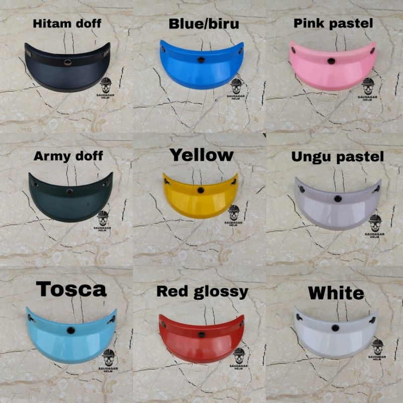 pet pendek warna helm bogo/retro /topi helm / pet helm bogo murah