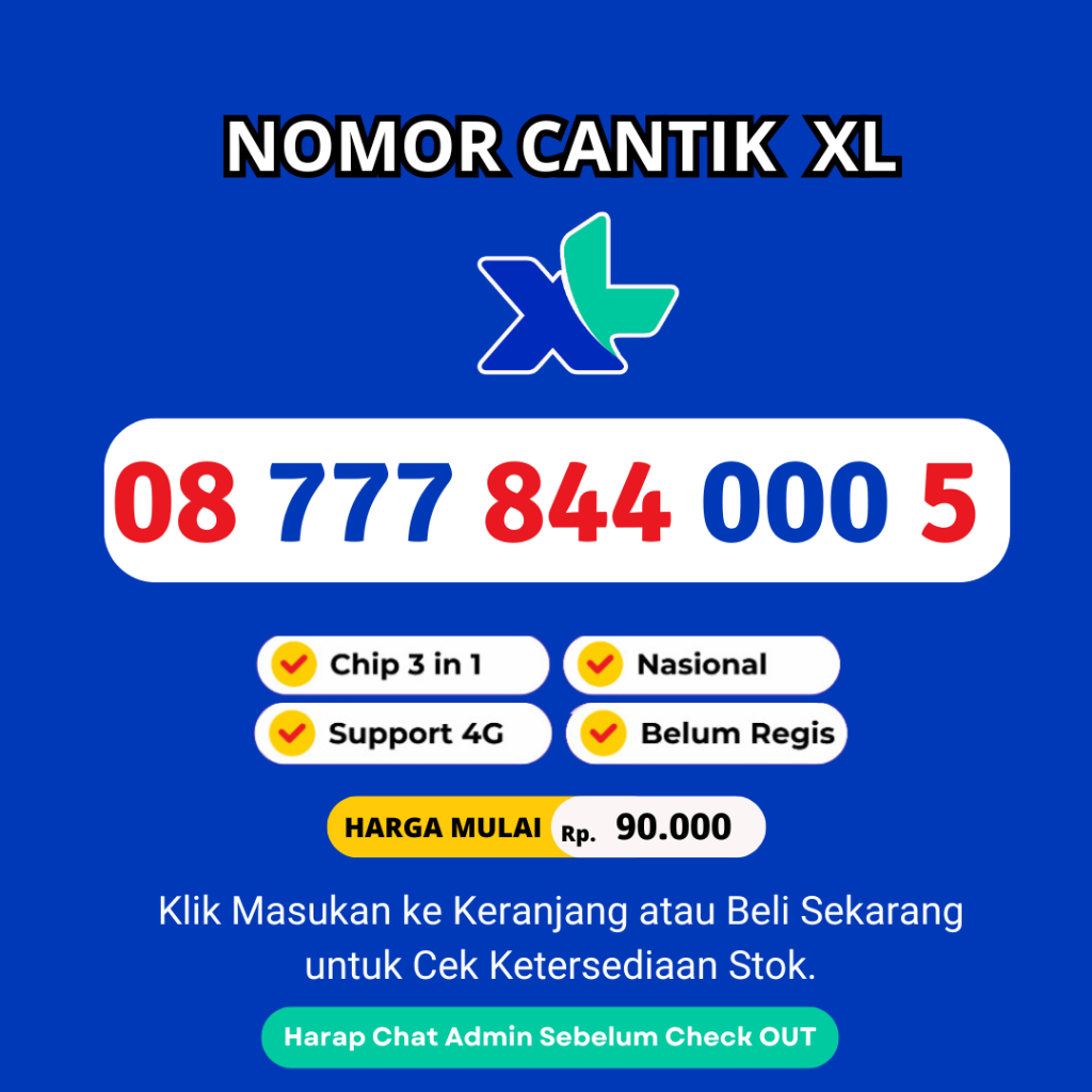 Nomor Cantik XL Axiata Murah dan Rapi Seri Double Triple - Kartu Perdana XL Cantik Super Rapi Murah 