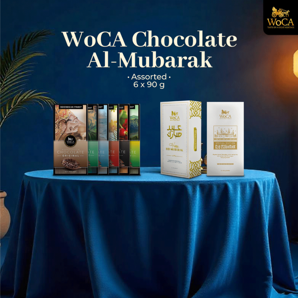 

WoCA Hampers Lebaran Assorted Chocolate Al Mubarak Special Idul Fitri 6 x 90 gram