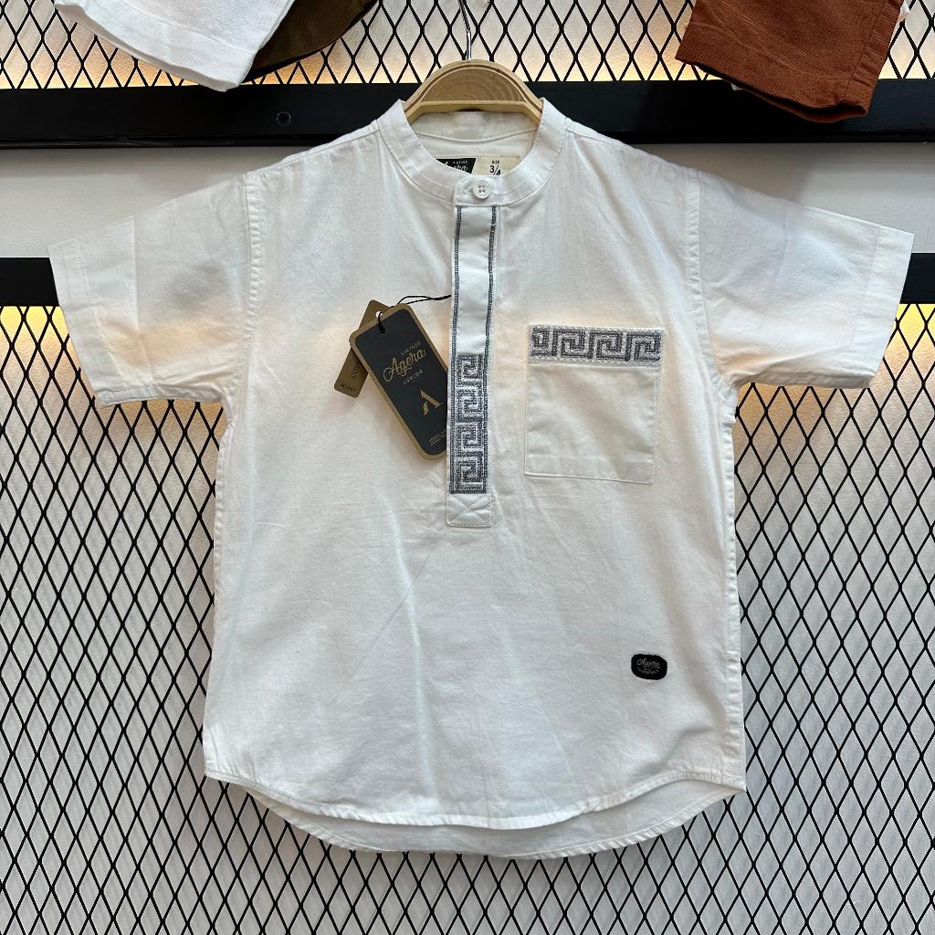 AGERA JUNIOR KEMEJA KOKO ANAK LENGAN PENDEK BORDIR TERBARU 2025